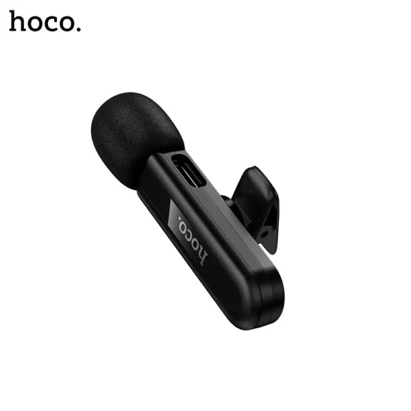 HOCO L20B 3-in-1 Noise-Canceling Wireless Lavalier Microphone (Lightning + USB-C + 3.5mm)