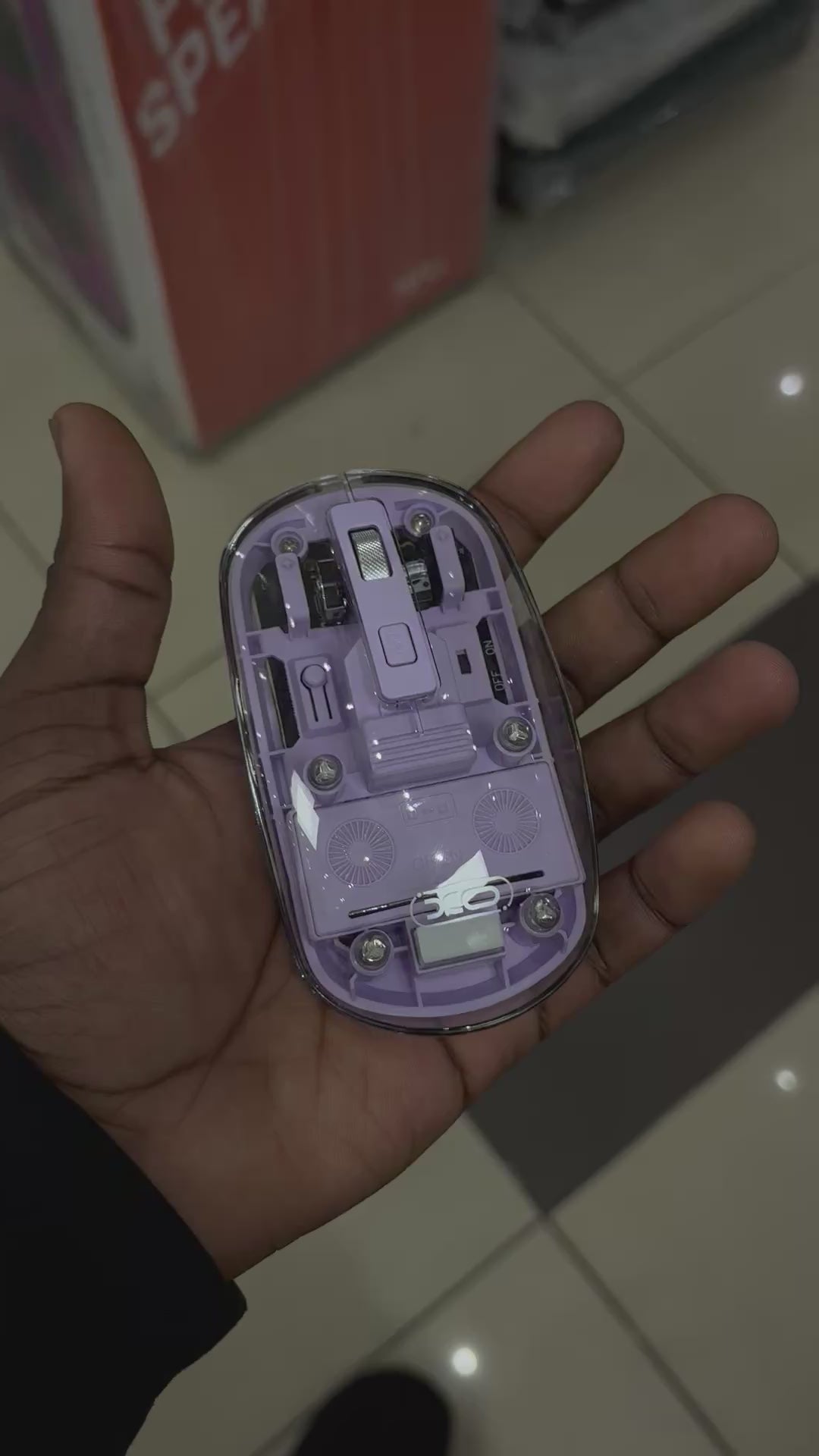XO-M12 Transparent Dual-Mode Wireless Mouse (Bluetooth + 2.4GHz)